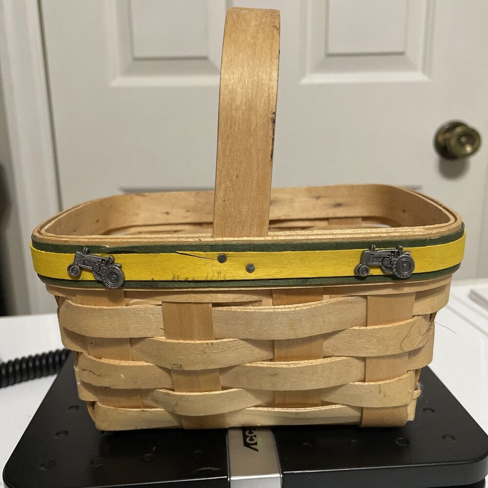 Flaw John Deere Small Longaberger Tractor Basket Handle Flaw